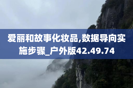 爱丽和故事化妆品,数据导向实施步骤_户外版42.49.74