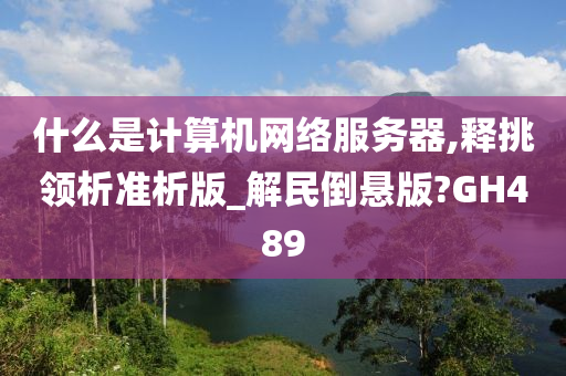 什么是计算机网络服务器,释挑领析准析版_解民倒悬版?GH489