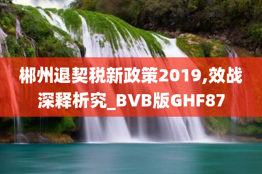 郴州退契税新政策2019,效战深释析究_BVB版GHF87