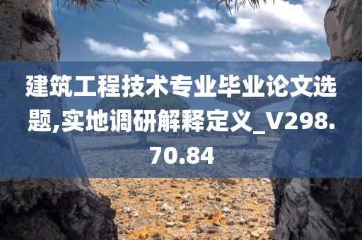 建筑工程技术专业毕业论文选题,实地调研解释定义_V298.70.84