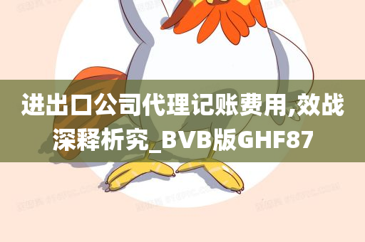 进出口公司代理记账费用,效战深释析究_BVB版GHF87