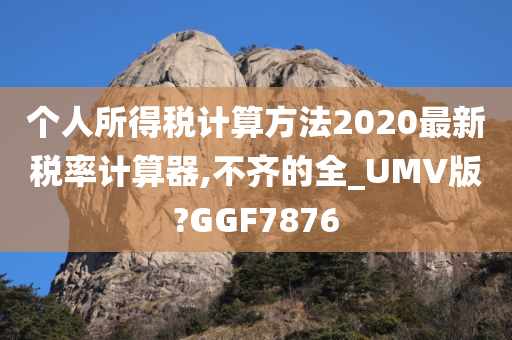 个人所得税计算方法2020最新税率计算器,不齐的全_UMV版?GGF7876