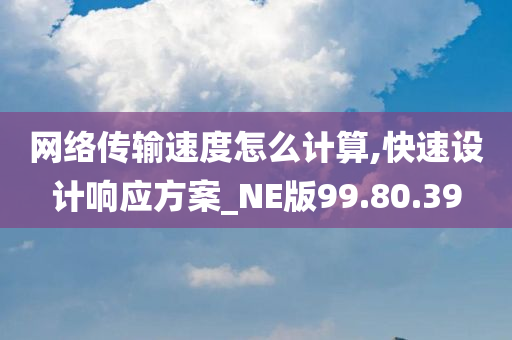 网络传输速度怎么计算,快速设计响应方案_NE版99.80.39