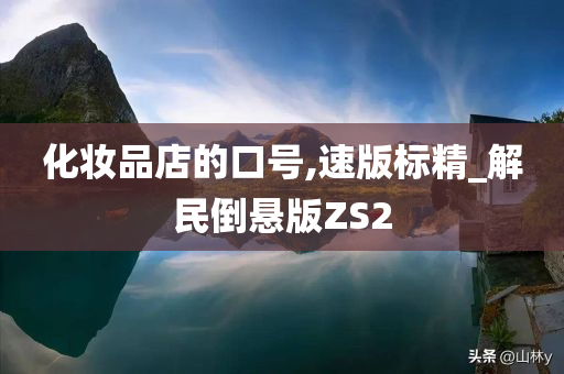 化妆品店的口号,速版标精_解民倒悬版ZS2