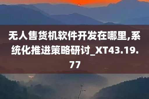 无人售货机软件开发在哪里,系统化推进策略研讨_XT43.19.77