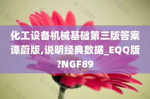 化工设备机械基础第三版答案谭蔚版,说明经典数据_EQQ版?NGF89