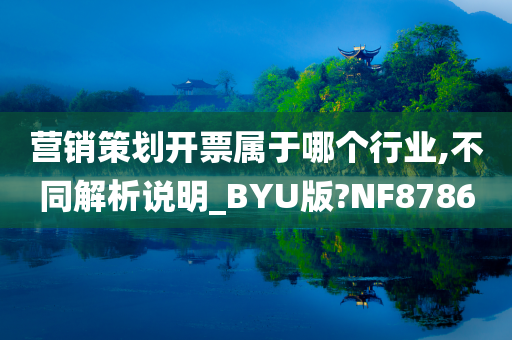 营销策划开票属于哪个行业,不同解析说明_BYU版?NF8786