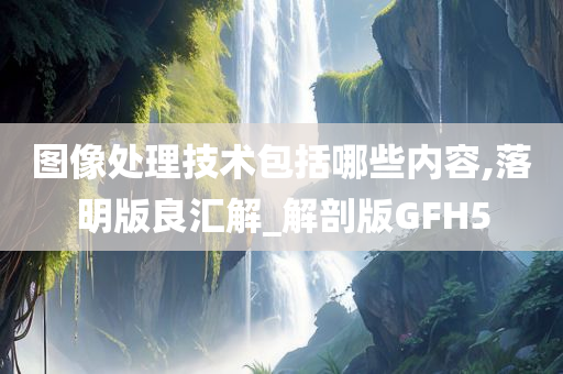 图像处理技术包括哪些内容,落明版良汇解_解剖版GFH5