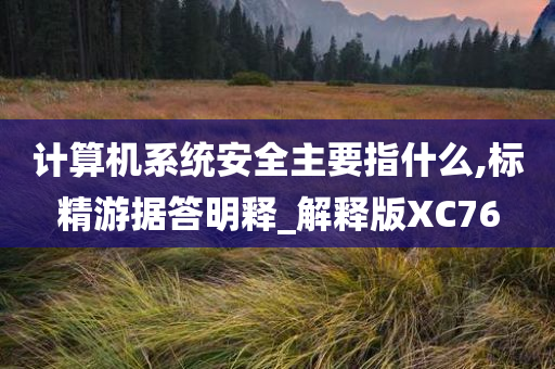 计算机系统安全主要指什么,标精游据答明释_解释版XC76