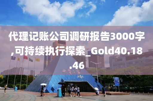 代理记账公司调研报告3000字,可持续执行探索_Gold40.18.46