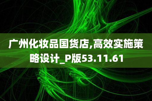 广州化妆品国货店,高效实施策略设计_P版53.11.61