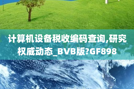 计算机设备税收编码查询,研究权威动态_BVB版?GF898