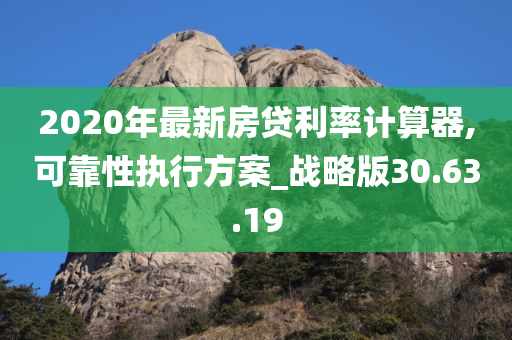 2020年最新房贷利率计算器,可靠性执行方案_战略版30.63.19