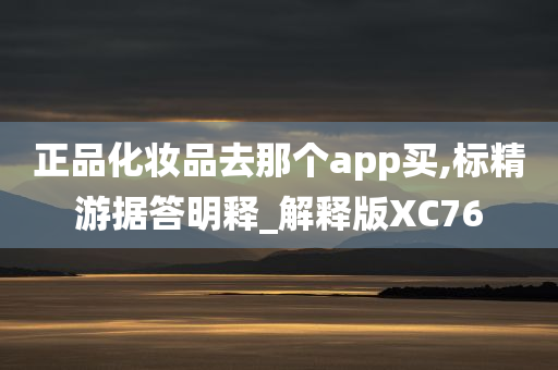 正品化妆品去那个app买,标精游据答明释_解释版XC76