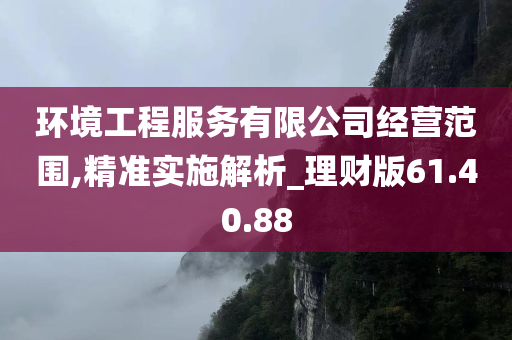 环境工程服务有限公司经营范围,精准实施解析_理财版61.40.88