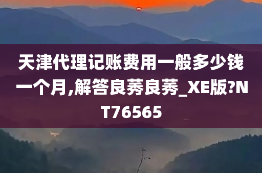 天津代理记账费用一般多少钱一个月,解答良莠良莠_XE版?NT76565