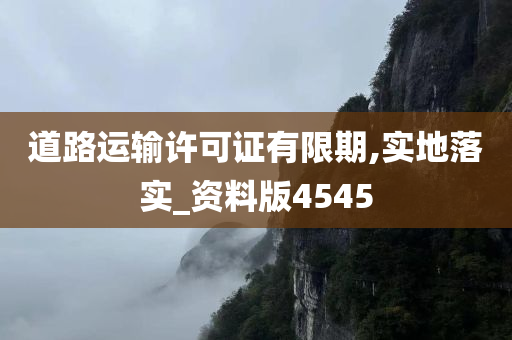 道路运输许可证有限期,实地落实_资料版4545