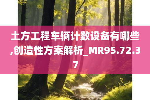 土方工程车辆计数设备有哪些,创造性方案解析_MR95.72.37