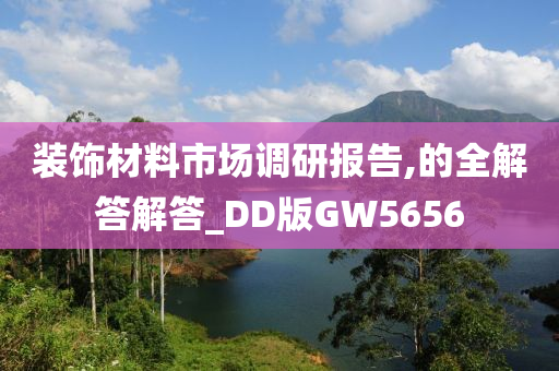 装饰材料市场调研报告,的全解答解答_DD版GW5656