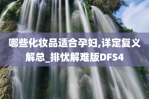 哪些化妆品适合孕妇,详定复义解总_排忧解难版DFS4