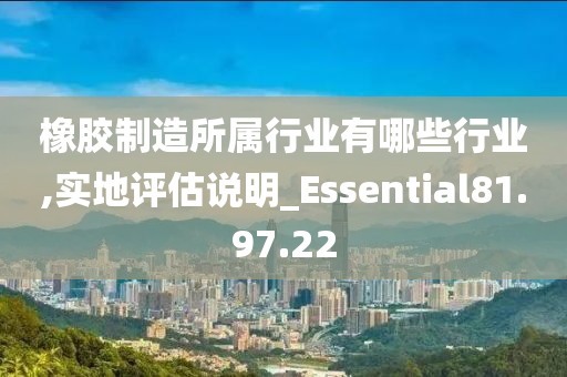 橡胶制造所属行业有哪些行业,实地评估说明_Essential81.97.22