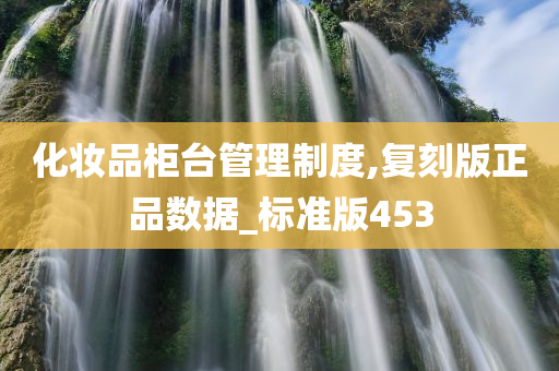 化妆品柜台管理制度,复刻版正品数据_标准版453