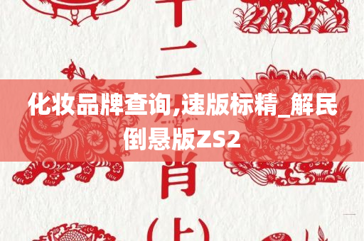 化妆品牌查询,速版标精_解民倒悬版ZS2