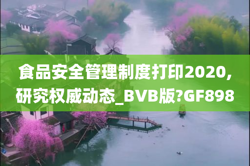 食品安全管理制度打印2020,研究权威动态_BVB版?GF898