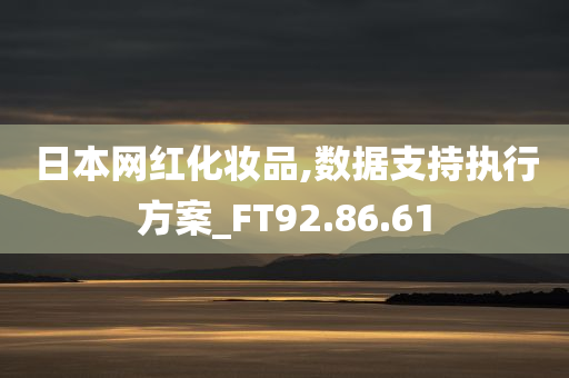 日本网红化妆品,数据支持执行方案_FT92.86.61