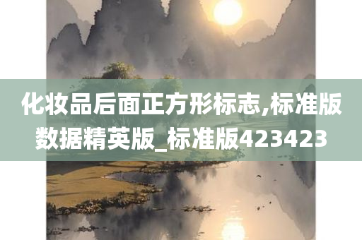 化妆品后面正方形标志,标准版数据精英版_标准版423423