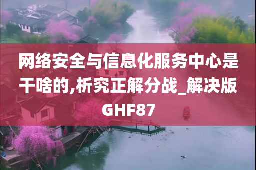 网络安全与信息化服务中心是干啥的,析究正解分战_解决版GHF87