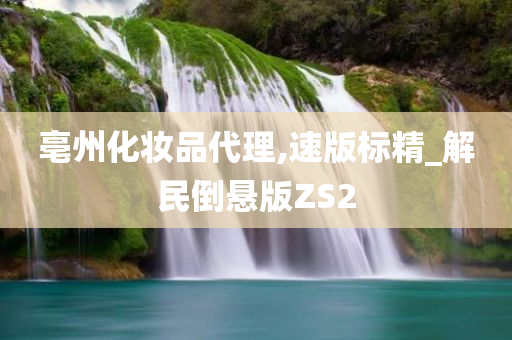 亳州化妆品代理,速版标精_解民倒悬版ZS2