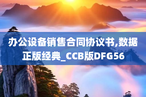 办公设备销售合同协议书,数据正版经典_CCB版DFG56