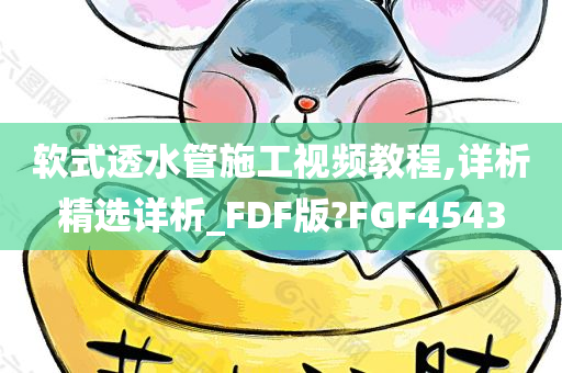 软式透水管施工视频教程,详析精选详析_FDF版?FGF4543