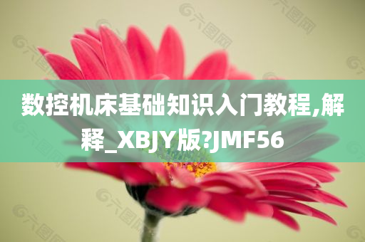 数控机床基础知识入门教程,解释_XBJY版?JMF56