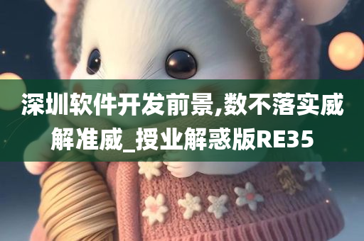 深圳软件开发前景,数不落实威解准威_授业解惑版RE35