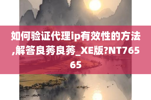 如何验证代理ip有效性的方法,解答良莠良莠_XE版?NT76565