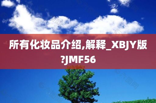 所有化妆品介绍,解释_XBJY版?JMF56