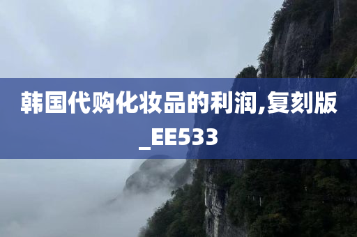 韩国代购化妆品的利润,复刻版_EE533