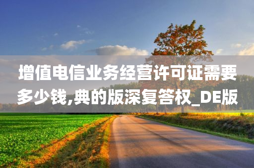 增值电信业务经营许可证需要多少钱,典的版深复答权_DE版