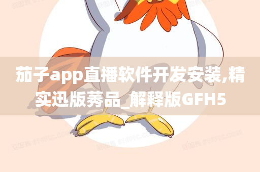 茄子app直播软件开发安装,精实迅版莠品_解释版GFH5