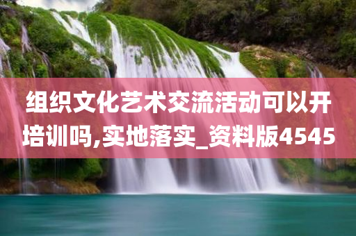 组织文化艺术交流活动可以开培训吗,实地落实_资料版4545