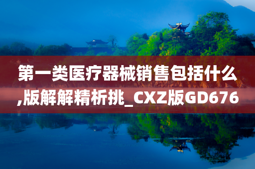 第一类医疗器械销售包括什么,版解解精析挑_CXZ版GD676