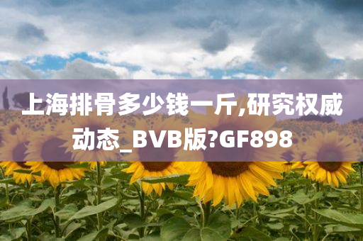 上海排骨多少钱一斤,研究权威动态_BVB版?GF898