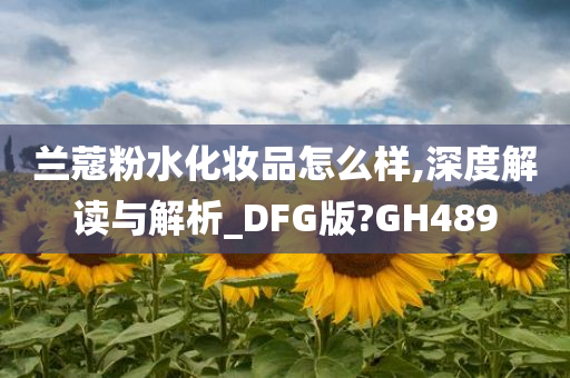 兰蔻粉水化妆品怎么样,深度解读与解析_DFG版?GH489