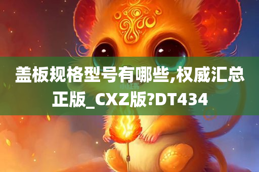 盖板规格型号有哪些,权威汇总正版_CXZ版?DT434