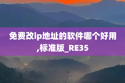 免费改ip地址的软件哪个好用,标准版_RE35