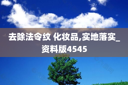 去除法令纹 化妆品,实地落实_资料版4545