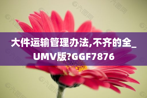 大件运输管理办法,不齐的全_UMV版?GGF7876