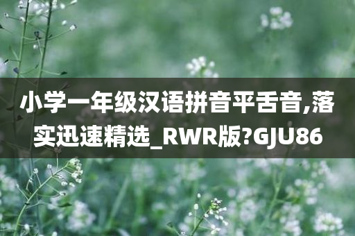 小学一年级汉语拼音平舌音,落实迅速精选_RWR版?GJU86